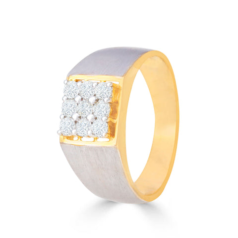 Elegant Dual-Tone Shine Timeless Diamonds Ring