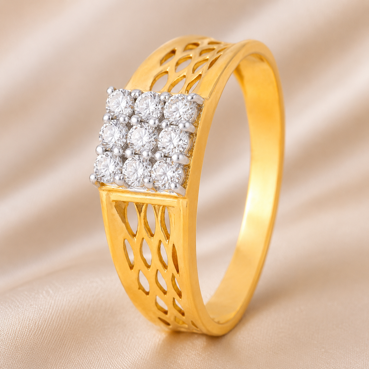 Divyansh Cutwork  Diamonds Ring For Him