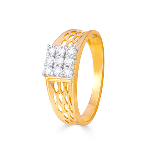 Divyansh Intricate Cutwork  Radiant Diamonds Ring