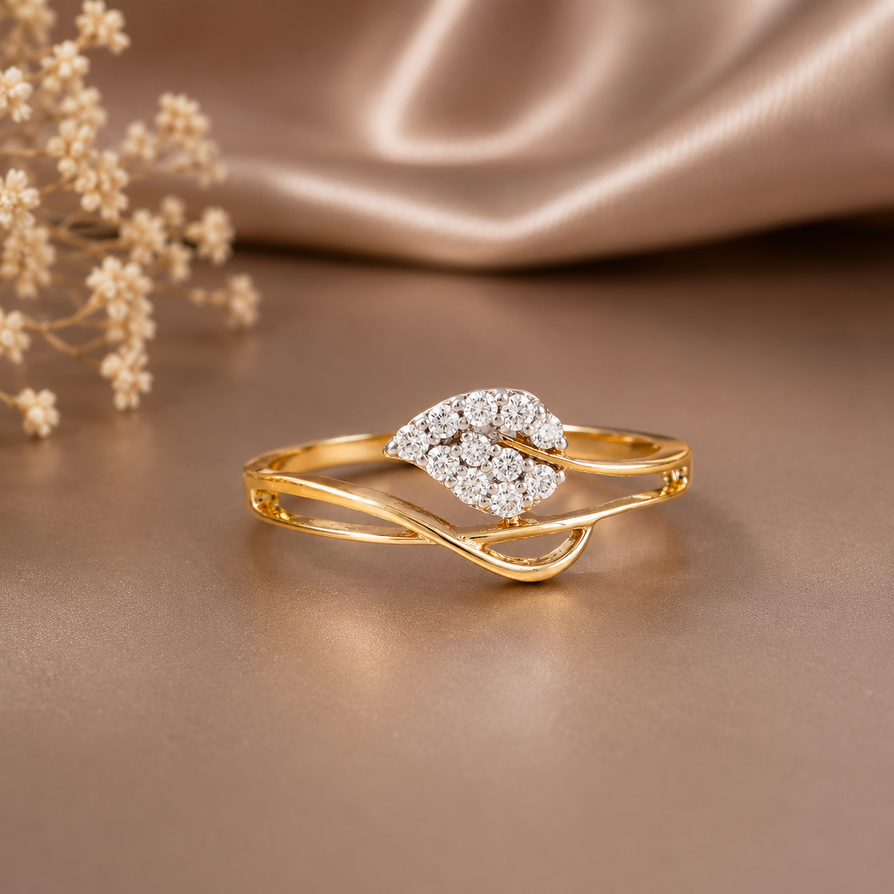 Kanika Graceful Like Clouds  Diamonds Ring