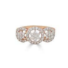 Kavya Triple Bloom Diamond Charm Ring