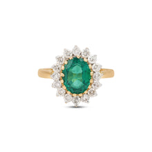 Smriti Floral Emerald Diamond Ring