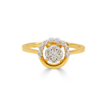 Moonlight  Inspired  Circular Radiant Design Diamond Ring