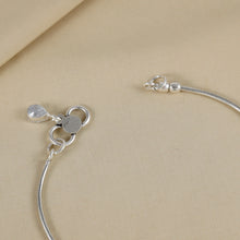 Ankita Floral Ruby Center Silver Anklets