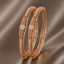 Sana Graceful Diamond Floral Bangles