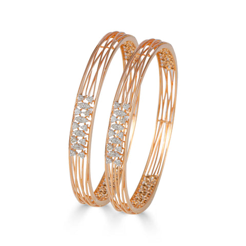 Anaya Criss Cross Diamond Elegance Bangles