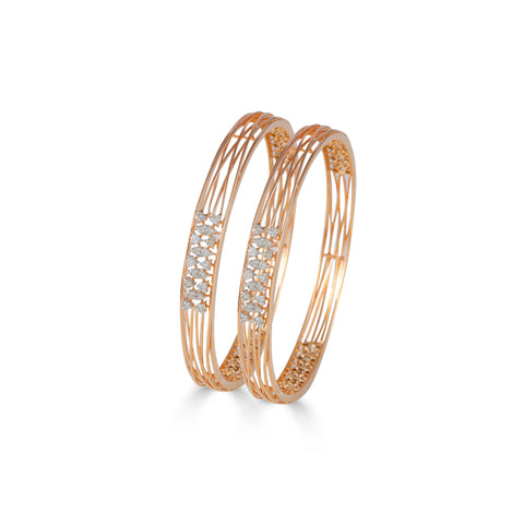 Anaya Criss Cross Diamond Elegance Bangles