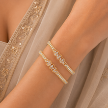 Mira Floral Elegance Diamond Bangles