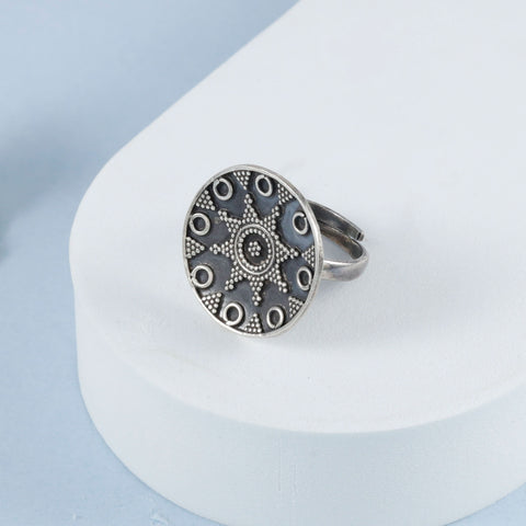 Siya Silver Charm Ethnic Designe Ring