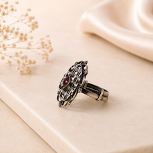 Gauri Regal Antique Charm Silver Ring