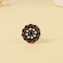 Payal  Floral Stone Designe Silver Ring