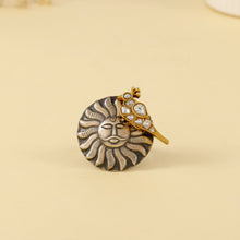 Rhea Unique Sun Charm Silver Ring