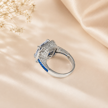 Zyva Royal Blue Silver Ring