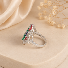 Kiara Floral Fiesta Silver Ring