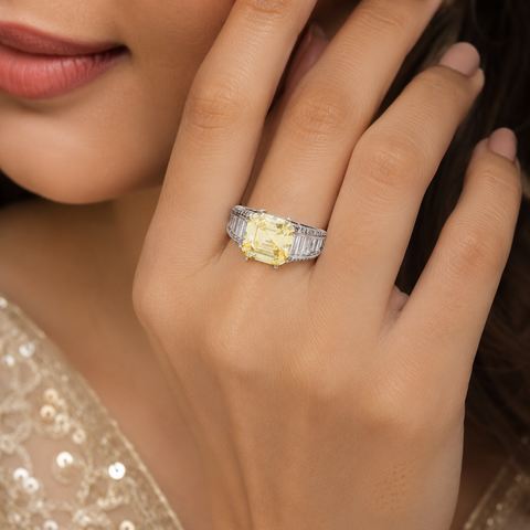Aadhira Sunshine Luxe Silver Ring