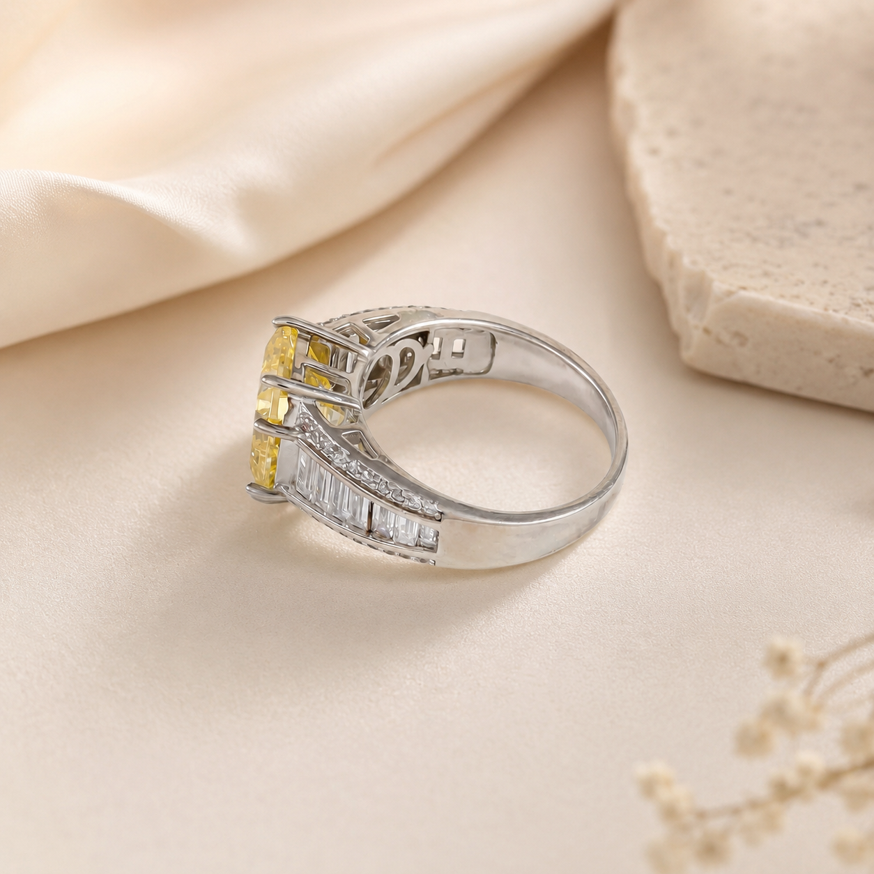 Aadhira Sunshine Luxe Silver Ring