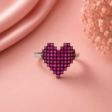 Aarohi Heart Glow Silver Ring
