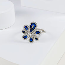 Shanaya Blue Blossom Silver Ring