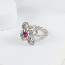Nyra Blossom Butterfly Silver Ring
