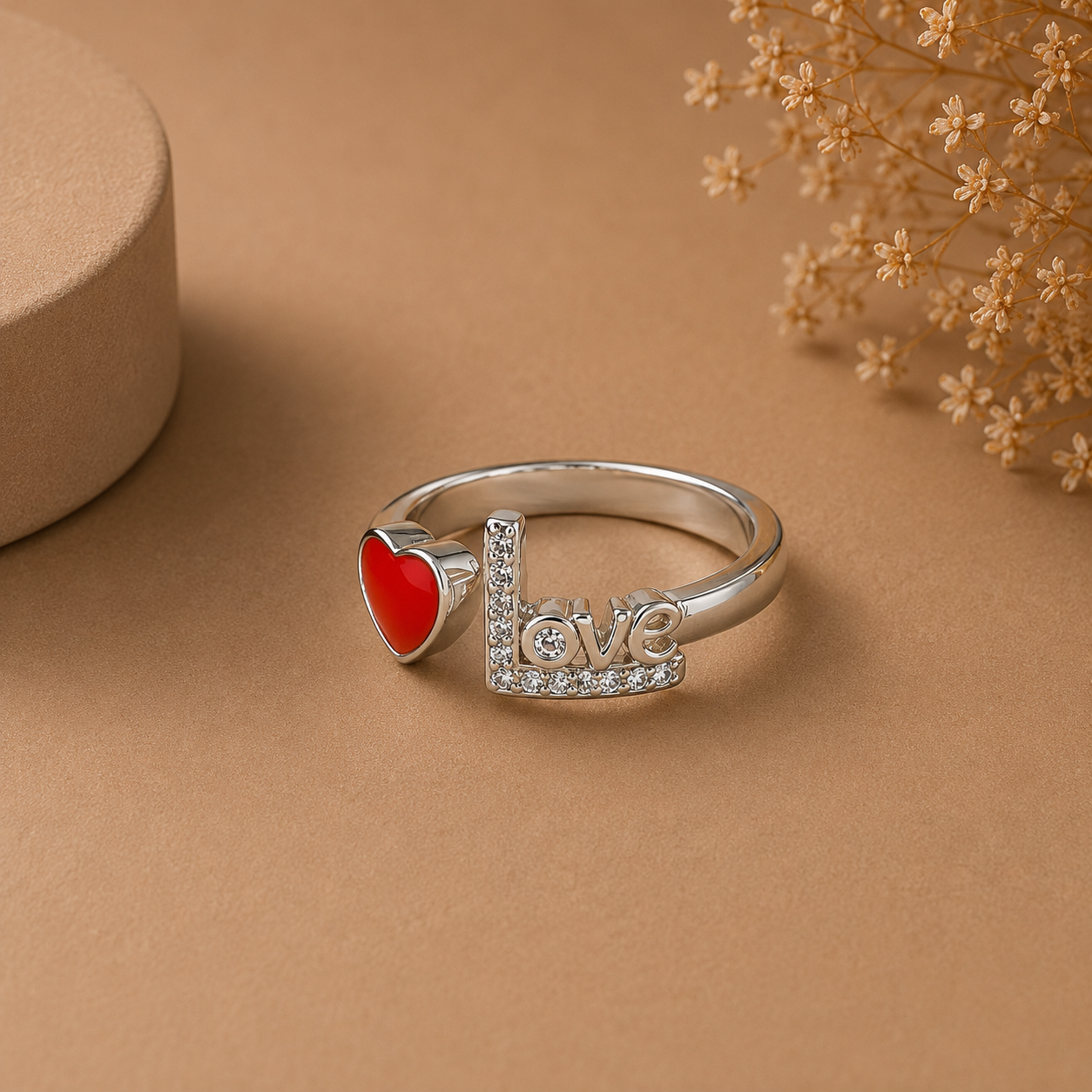 Yuvika Eternal Heart Silver Ring