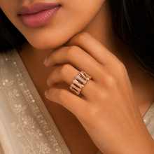Aarna Rose Shine Silver Ring