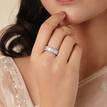 Zara Crystal Eternity Band Silver Ring