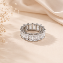 Zara Crystal Eternity Band Silver Ring