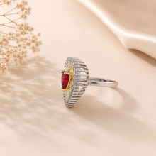 Meera Heart Shine Silver Ring
