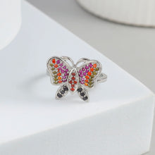 Yashvi Colorful Butterfly Silver Ring