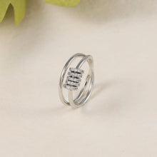 Siya Shimmer Coil Design Silver Ring