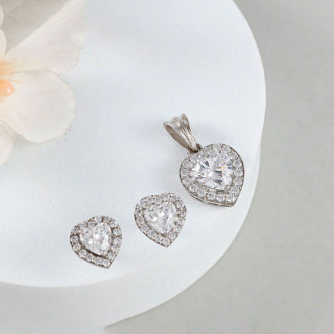 Latika Radiant Heart Pendant Set
