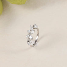 Yashvi Pearl Petal Silver Ring