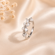Yashvi Pearl Petal Silver Ring