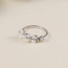 Yashvi Pearl Petal Silver Ring