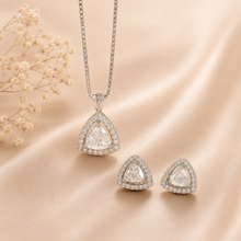 Gleaming Triangle Pendant Set