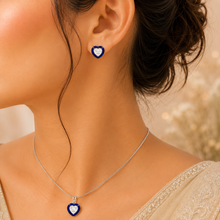 Blue Heart Elegance Pendant Set