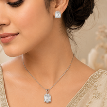 Esha Sterling Cut Solitaire Pendant Set