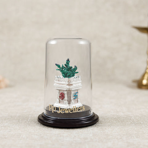 Pavitra Tulsi Silver Idol