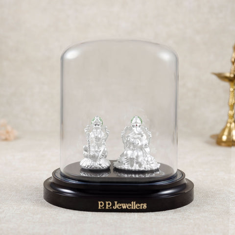 Lakshmi Ganpati Silver Idol Set