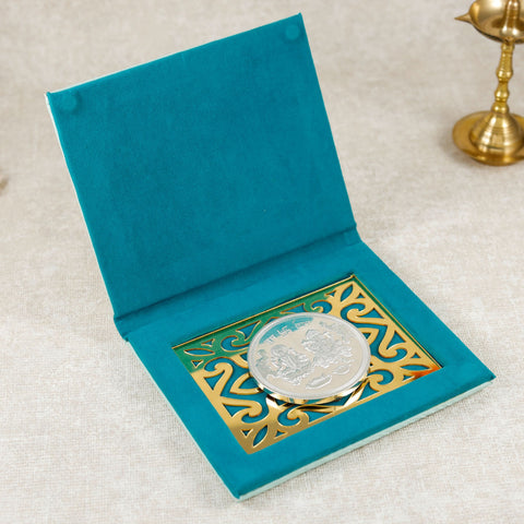 Lakshmi Ganesh Blessing 100Gm Silver Coin