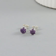 Zoya Purple Charm Silver Earrings
