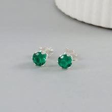 Siya Green  Shine Glow Silver Earrings
