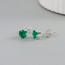 Siya Green  Shine Glow Silver Earrings