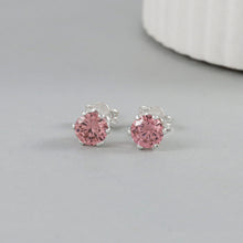 Meher Pink Elegance Silver Earrings