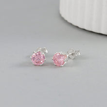 Saanvi Pink Shine Silver Earrings