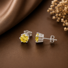 Anaya Yellow Glow Silver Earrings