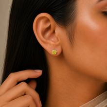 Anaya Yellow Glow Silver Earrings
