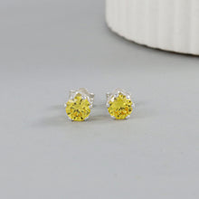 Anaya Yellow Glow Silver Earrings
