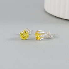 Anaya Yellow Glow Silver Earrings