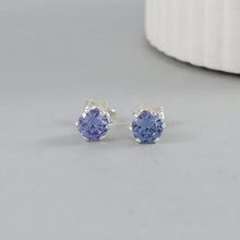 Yuvika Classic Blue Elegance Silver Earrings